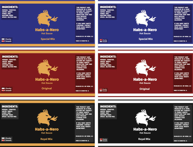 Habs-A-Nero Packaging Labels